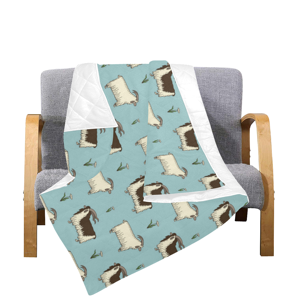 Goat Pattern Print Design 02 Premium Quilt