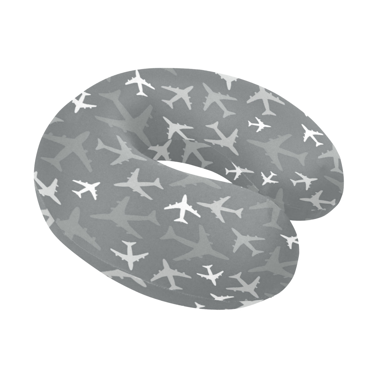 Airplane Pattern Print Design 02 U-Shaped Travel Neck Pillow