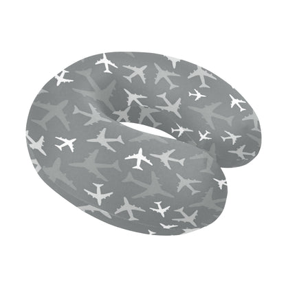 Airplane Pattern Print Design 02 U-Shaped Travel Neck Pillow