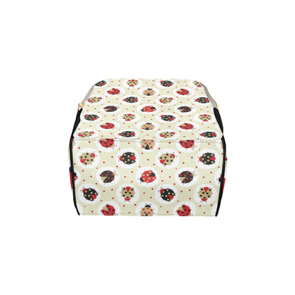 Ladybug Pattern Print Design 03 Diaper Bag Backpack