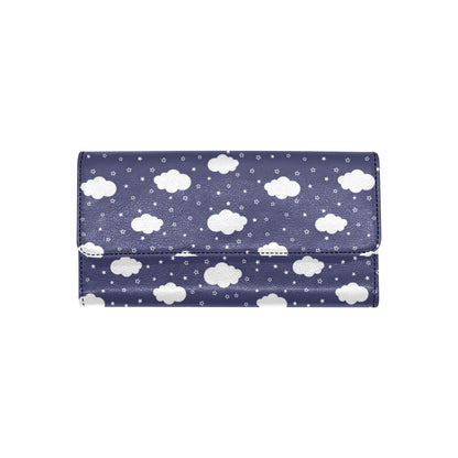Cloud  Pattern Print Design 03 Women's Trifold Wallet
