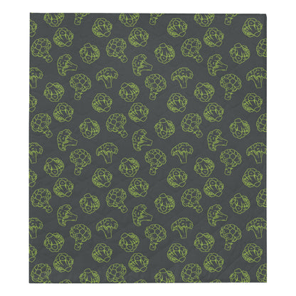 Broccoli Pattern Print Design 01 Premium Quilt