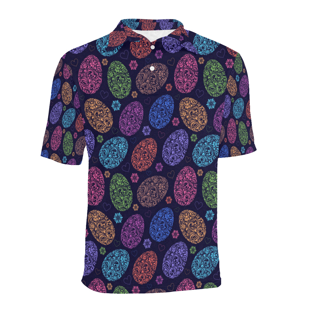 Easter Eggs Pattern Print Design RB012 Men Polo Shirt