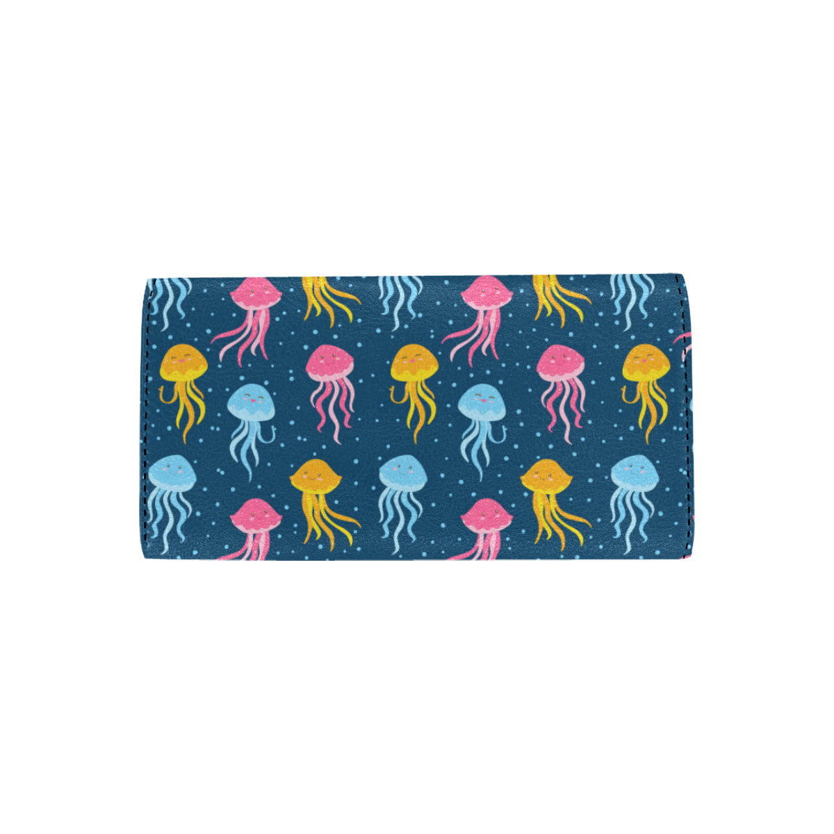 Jellyfish Pattern Print Design 04 Women's Trifold Wallet