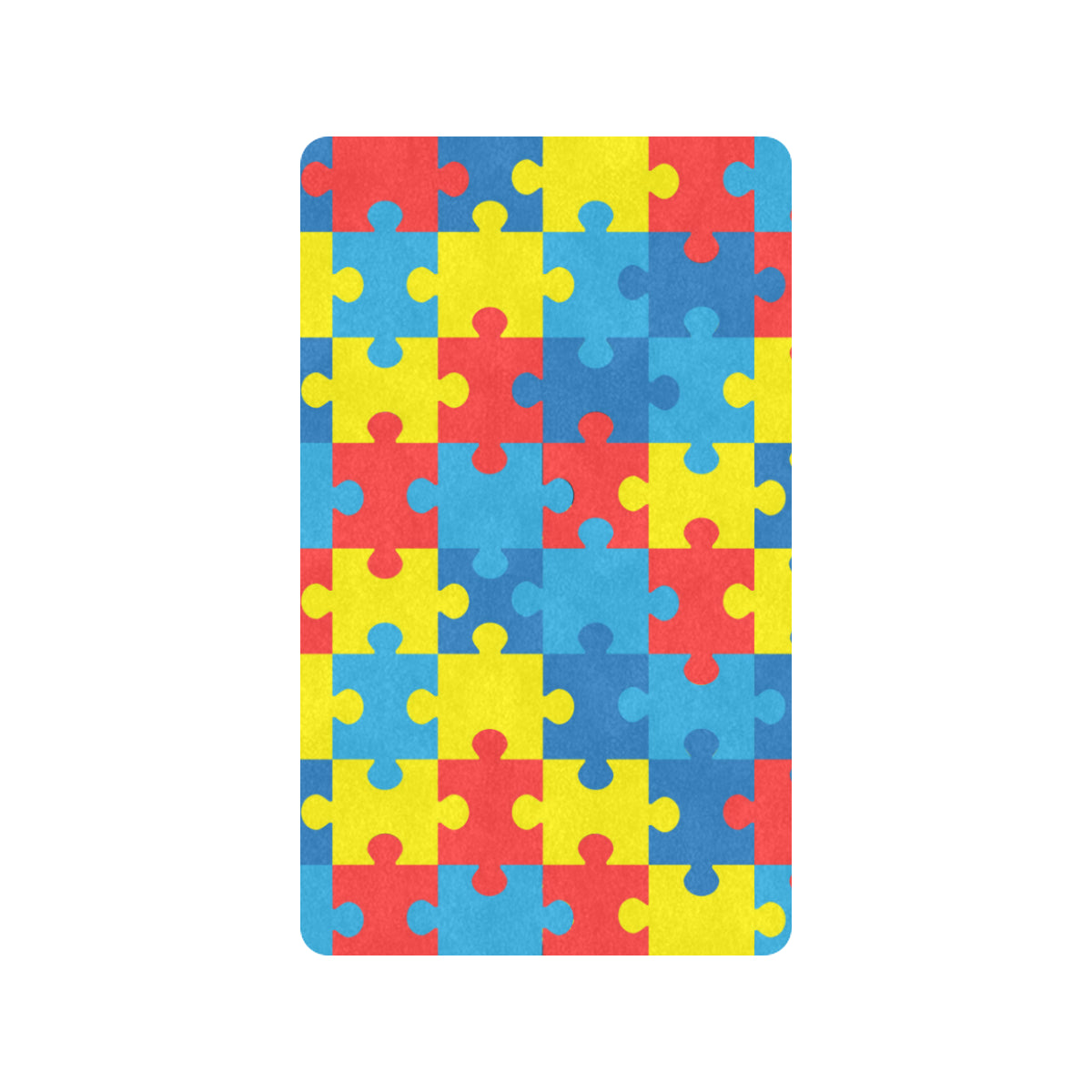 Autism Awareness Puzzles Design Print Rubber Doormat