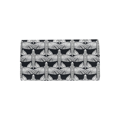 Flying Fish Pattern Print Design 03 Women's Trifold Wallet