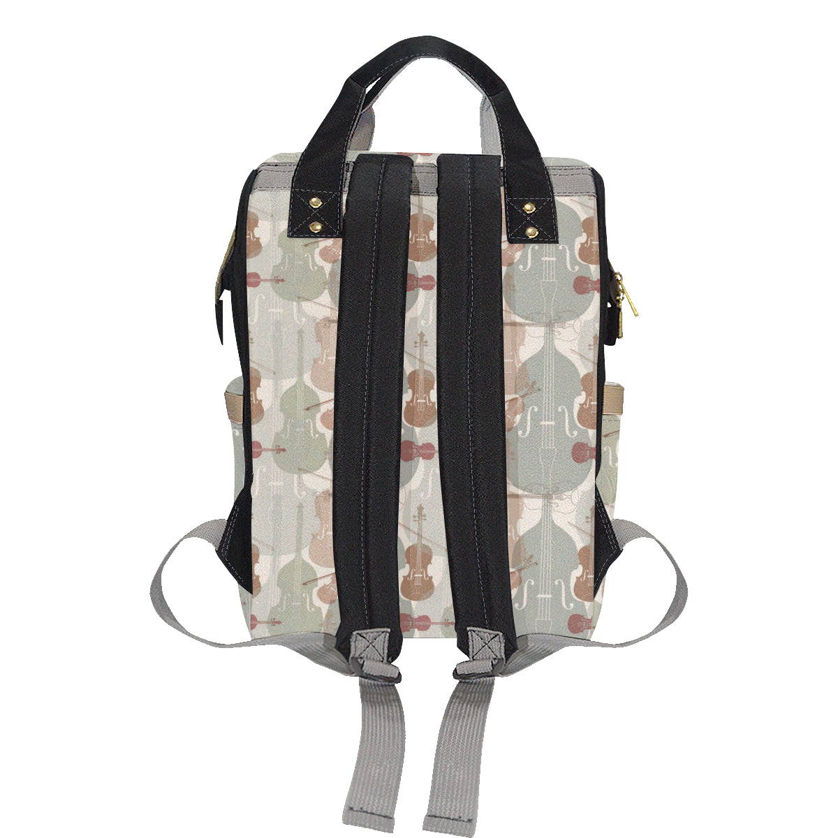 Violin Pattern Print Design 01 Diaper Bag Backpack