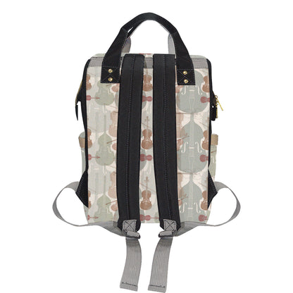 Violin Pattern Print Design 01 Diaper Bag Backpack
