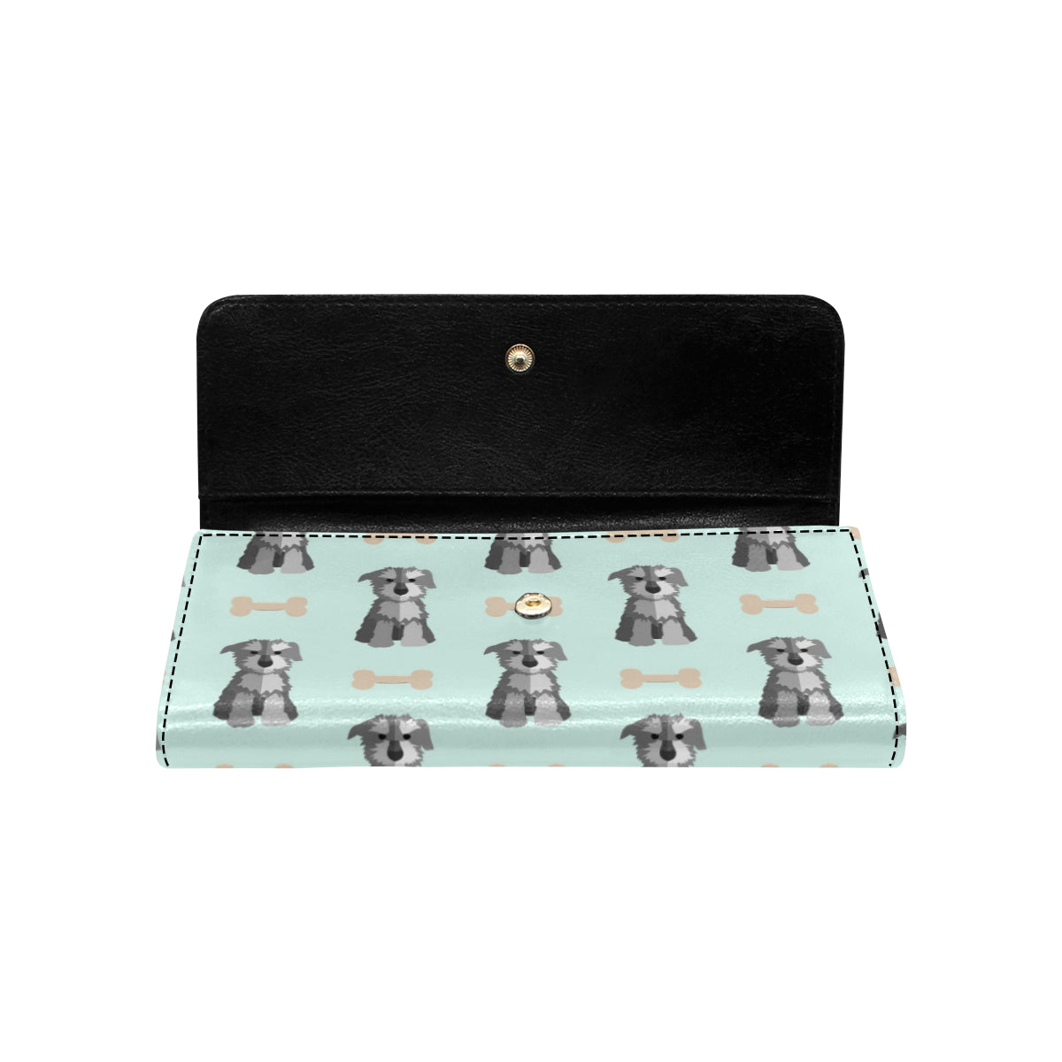 Schnauzers Pattern Print Design A03 Women's Trifold Wallet