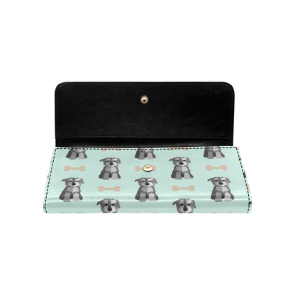 Schnauzers Pattern Print Design A03 Women's Trifold Wallet