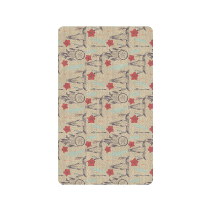 Native Buffalo Head Themed Design Print Rubber Doormat