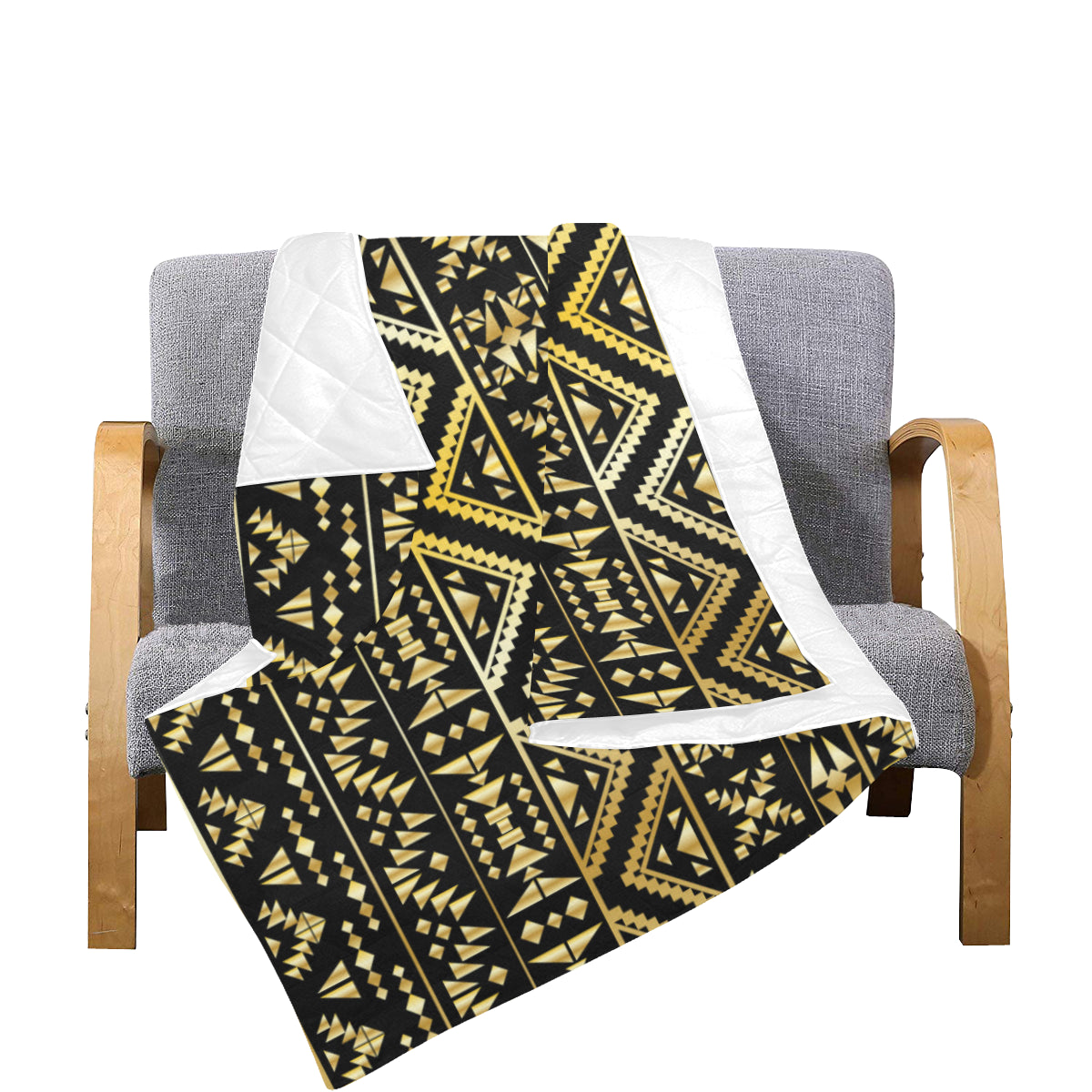 Gold Aztec Tribal Premium Quilt