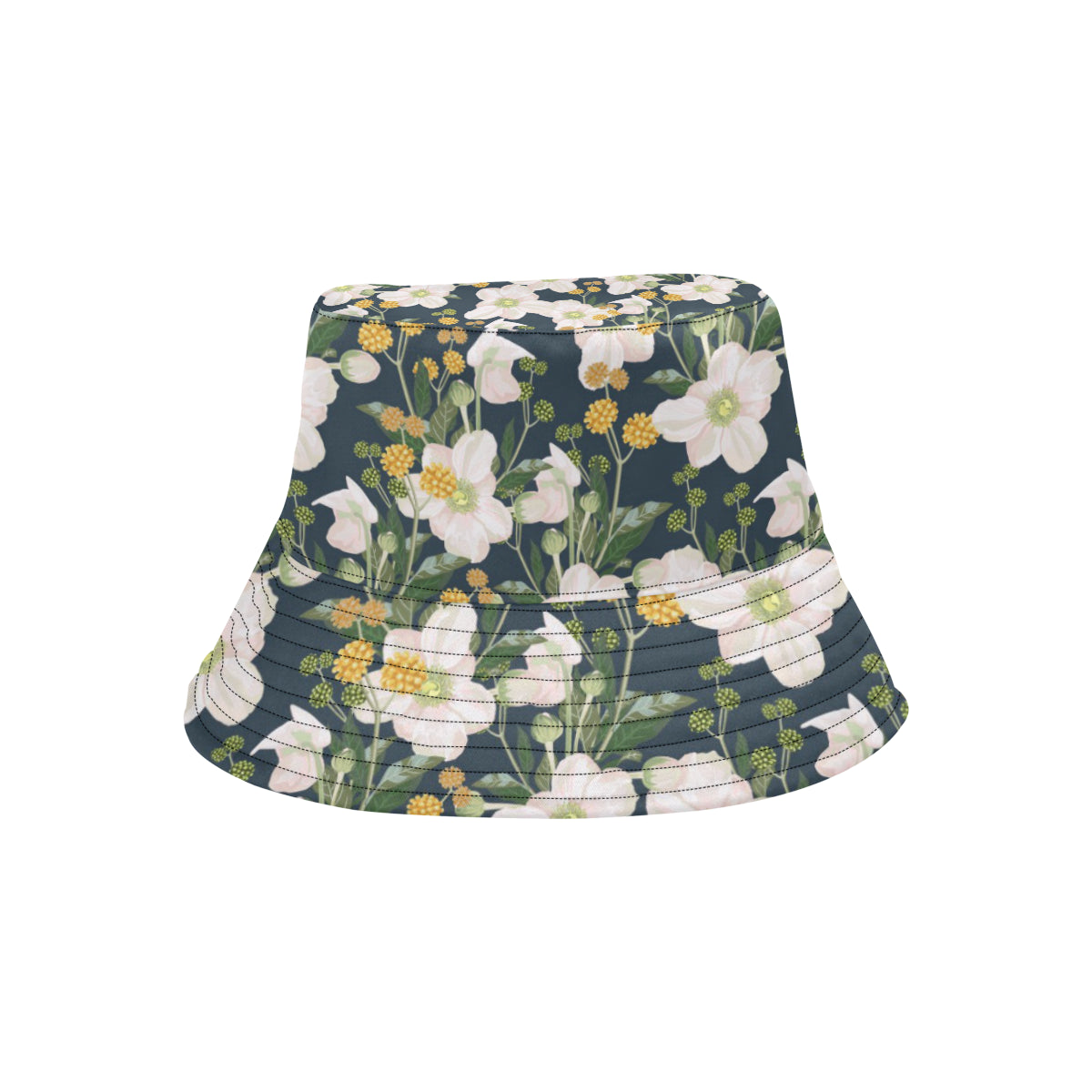 Anemone Pattern Print Design AM04 Unisex Bucket Hat