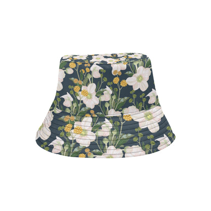 Anemone Pattern Print Design AM04 Unisex Bucket Hat