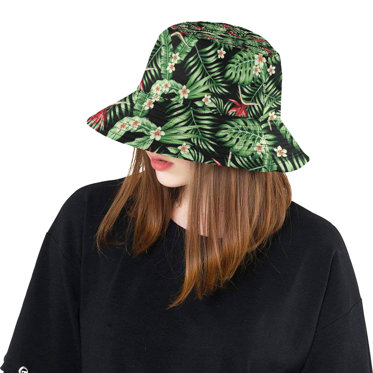 Bird Of Paradise Pattern Print Design BOP05 Unisex Bucket Hat