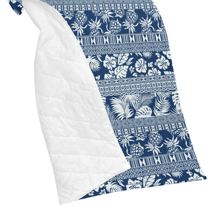 Hawaiian Themed Pattern Print Design H020 Premium Quilt