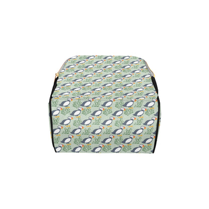 Puffin Pattern Print Design A04 Diaper Bag Backpack