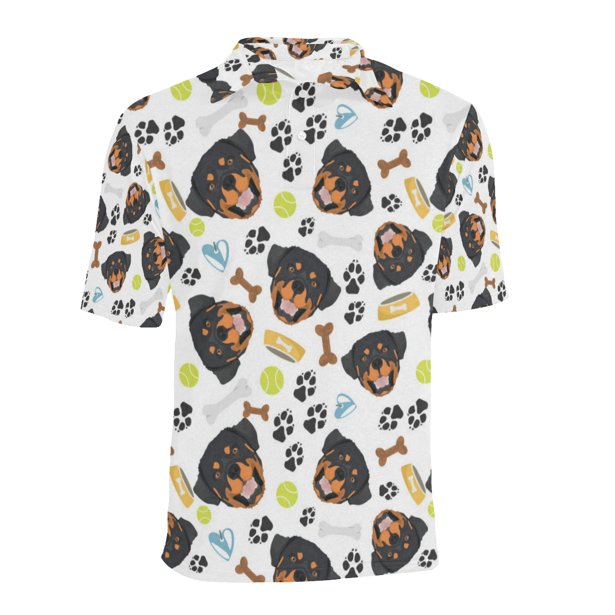 Rottweiler Pattern Print Design A04 Men Polo Shirt