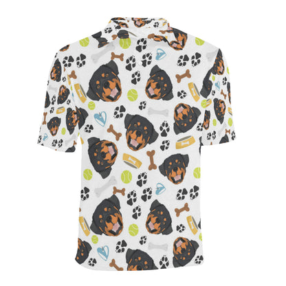 Rottweiler Pattern Print Design A04 Men Polo Shirt