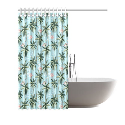 Palm Tree Pattern Print Design PT05 Shower Curtain