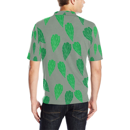 Lettuce Pattern Print Design 02 Men Polo Shirt
