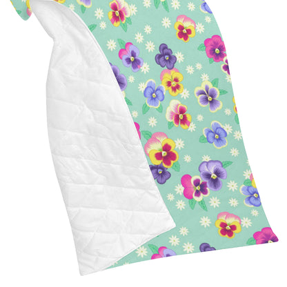 Pansy Pattern Print Design PS08 Premium Quilt