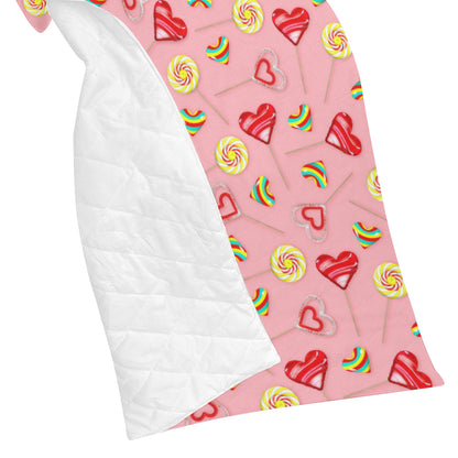 Lollipop Pattern Print Design LL05 Premium Quilt