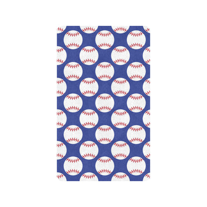 Baseball Blue Background Rubber Doormat