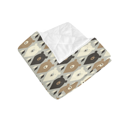 Bear Pattern Print Design 04 Premium Quilt