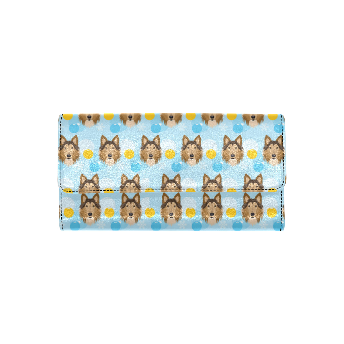 Collies Pattern Print Design 02 Women's Trifold Wallet