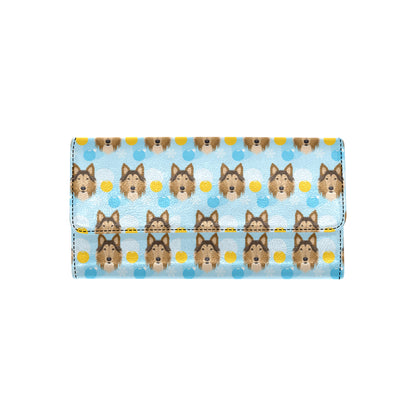 Collies Pattern Print Design 02 Women's Trifold Wallet