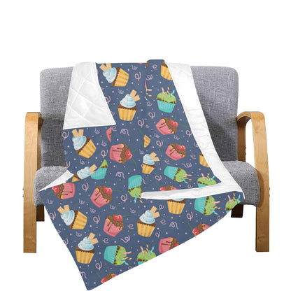 Cupcake Pattern Print Design 02 Premium Quilt