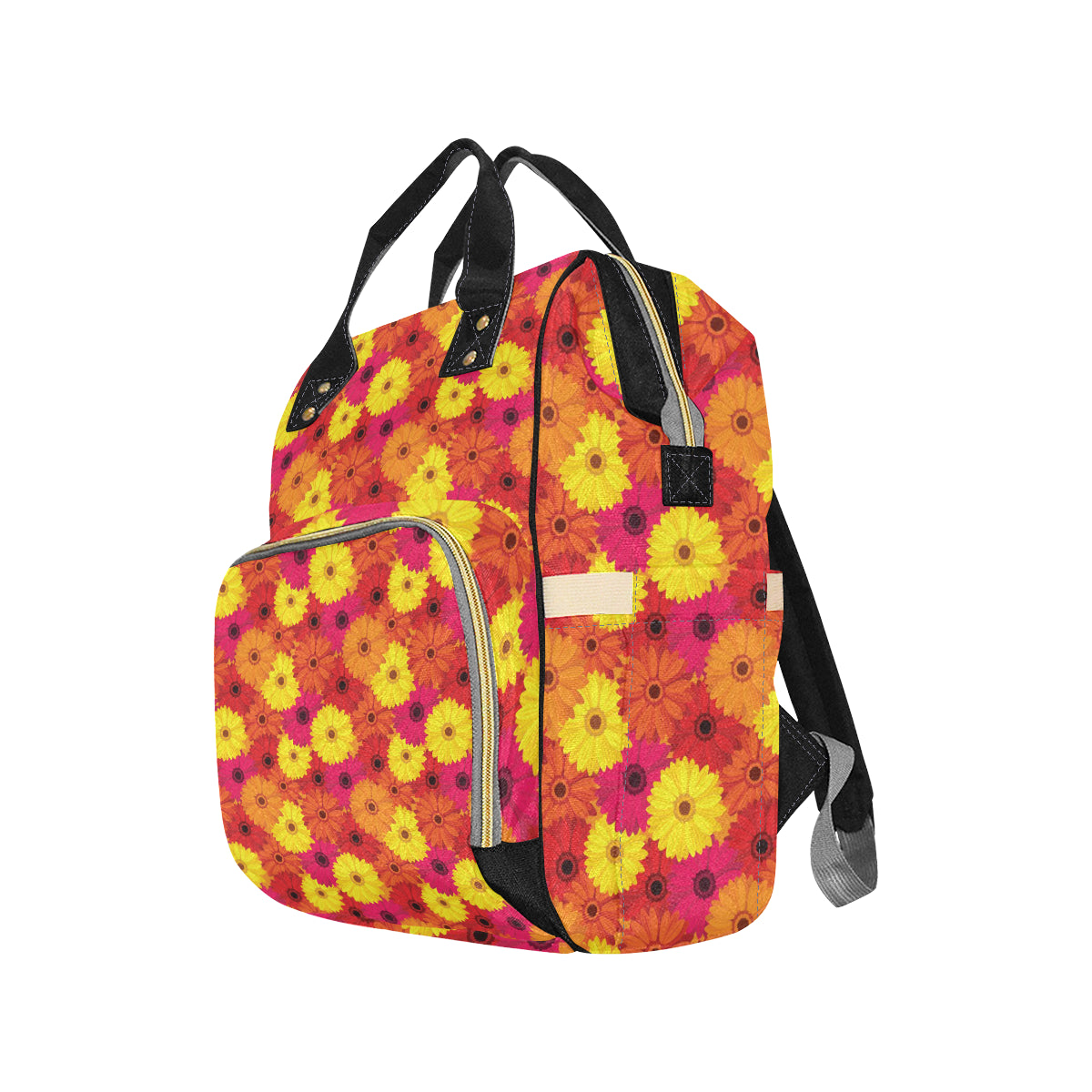 Gerberas Pattern Print Design GB05 Diaper Bag Backpack