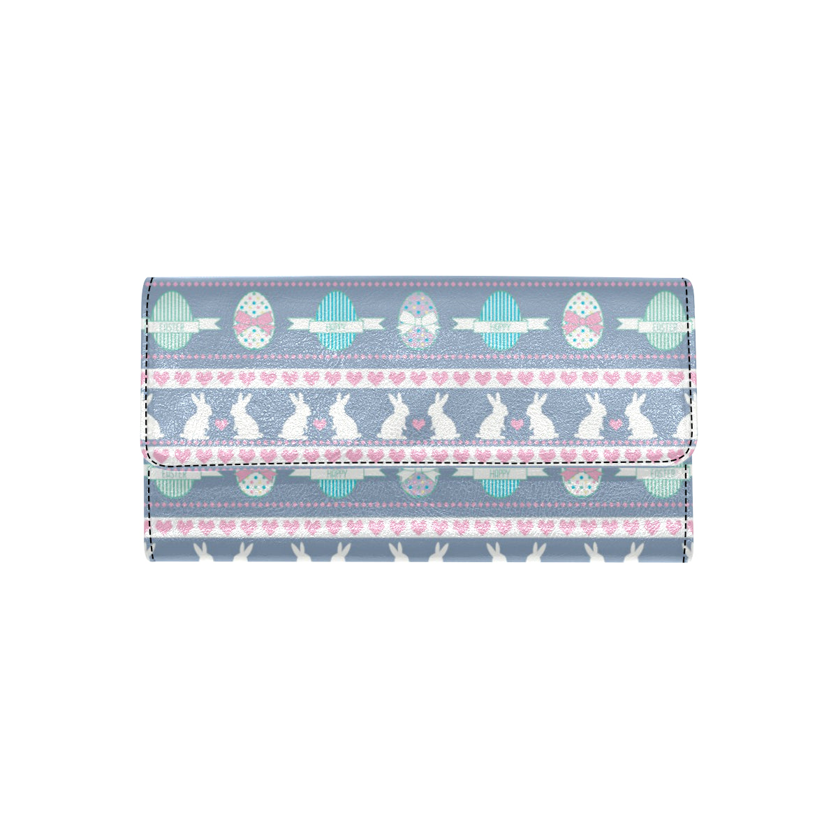 Easter Eggs Pattern Print Design RB013 Women's Trifold Wallet
