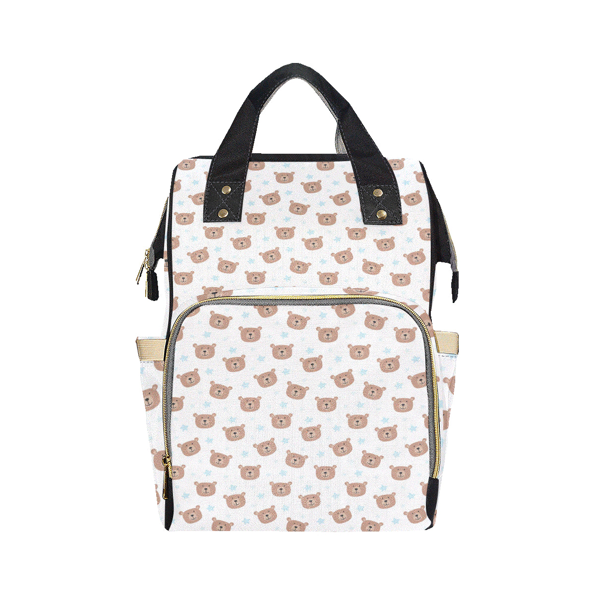 Bear Pattern Print Design BE02 Diaper Bag Backpack