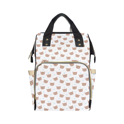Bear Pattern Print Design BE02 Diaper Bag Backpack