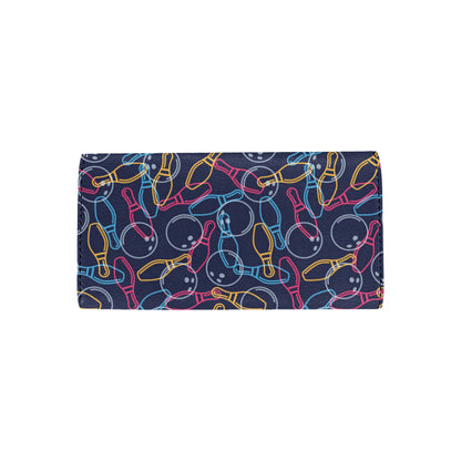 Bowling Pattern Print Design 07 Women's Trifold Wallet