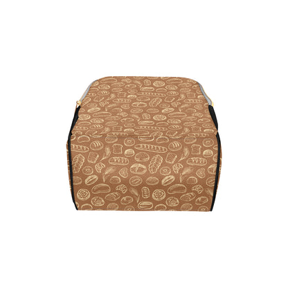 Bread Pattern Print Design 03 Diaper Bag Backpack