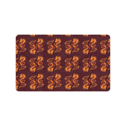 Dragons Fire Design Rubber Doormat