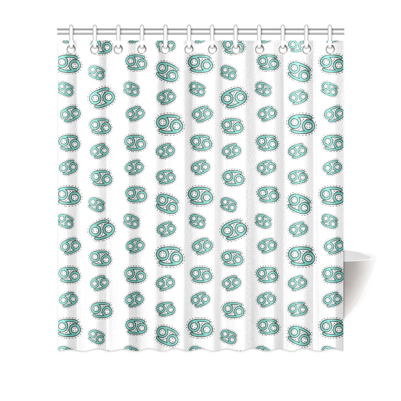 Cancer Zodiac Pattern Print Design 04 Shower Curtain