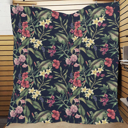 Tropical Flower Pattern Premium Quilt