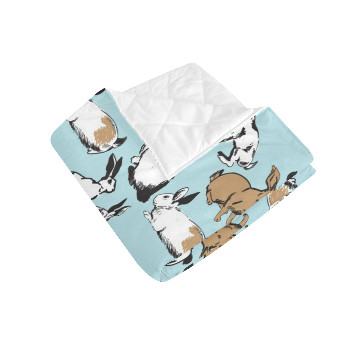 Rabbit Pattern Print Design RB018 Premium Quilt