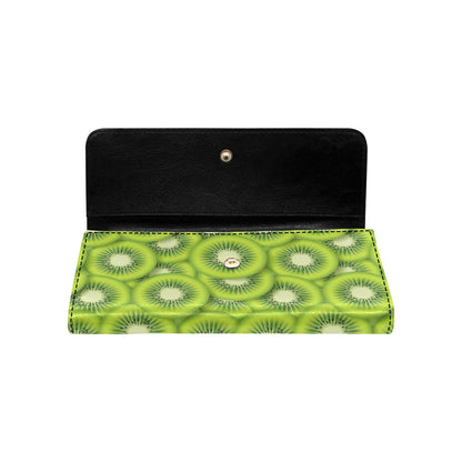 Kiwi Pattern Print Design KW01 Women's Trifold Wallet