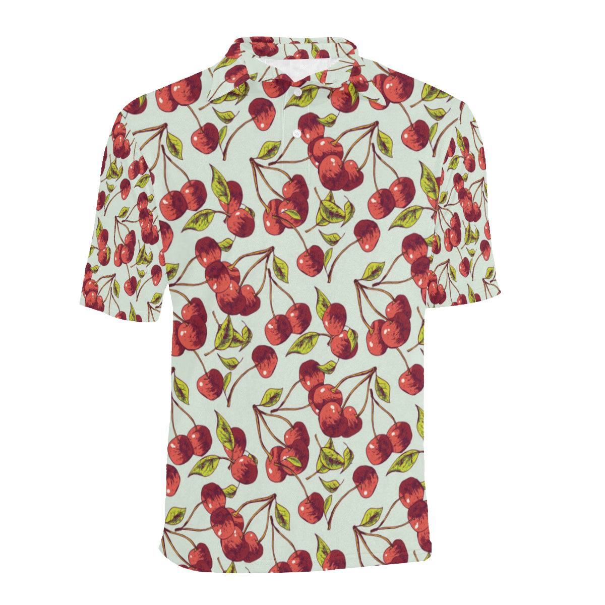 Cherry Hand Draw Men Polo Shirt