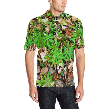 Camouflage Realistic Tree Fresh Print Men Polo Shirt