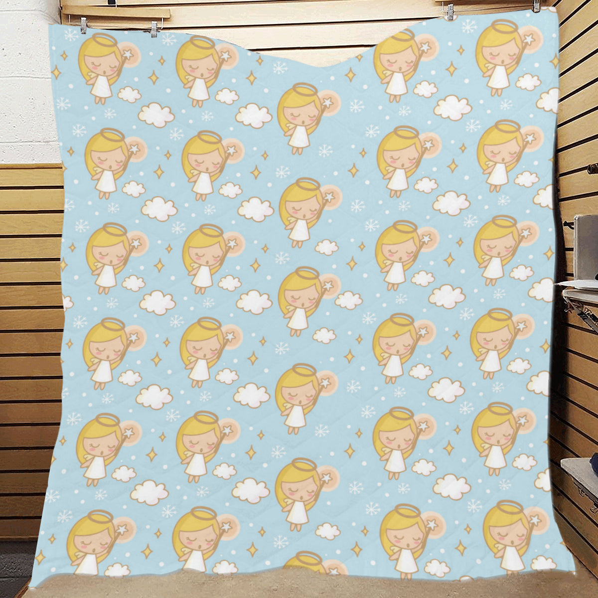 Angel Pattern Print Design 05 Premium Quilt