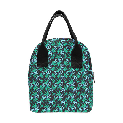 Peace Sign Themed Design Print Insulated Lunch Bag