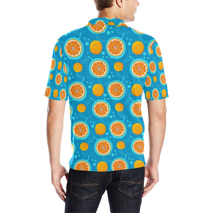Grapefruit Pattern Print Design GF03 Men Polo Shirt