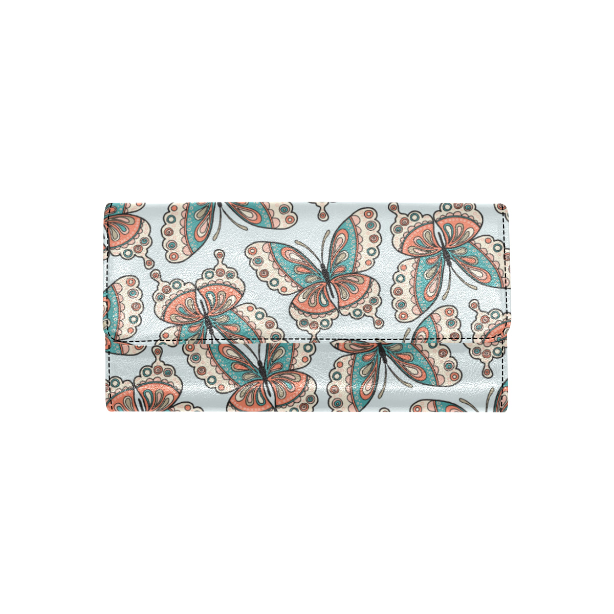 Butterfly Pattern Women's Trifold Wallet