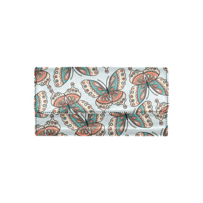 Butterfly Pattern Women's Trifold Wallet